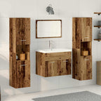 Badezimmermöbel-Set Wandmontiert 4 pcs Altholz Holzwerkstoff