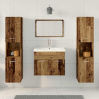 Badezimmermöbel-Set Wandmontiert 4 pcs Altholz Holzwerkstoff