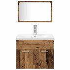 Badezimmermöbel-Set Wandmontiert 4 pcs Altholz Holzwerkstoff