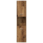 Badezimmermöbel-Set mit Schubladen 4 pcs Altholz Holzwerkstoff