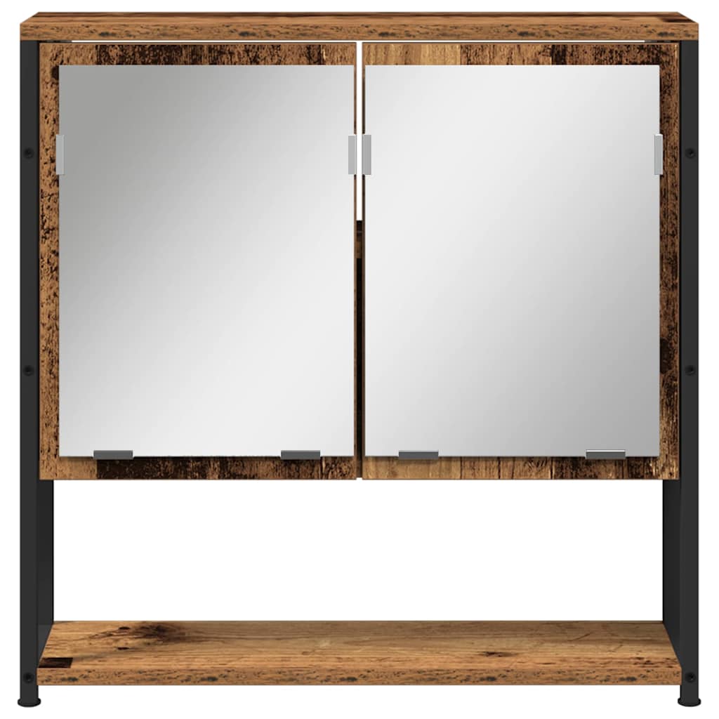 Badezimmermöbel-Set mit Regal mit Tür 3 pcs Braun Holzwerkstoff