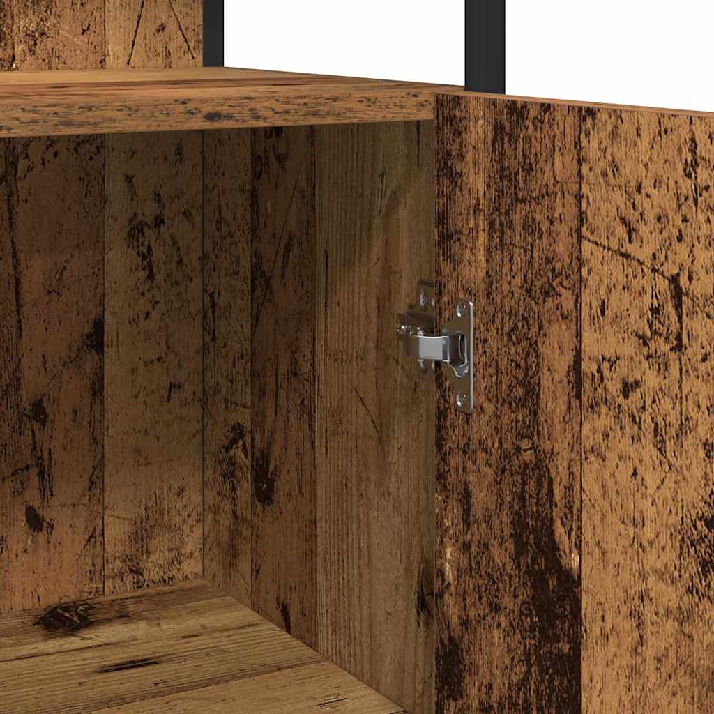Badezimmermöbel Set mit Regal 4 pcs Braun 33 x 33 x 185.5 cm