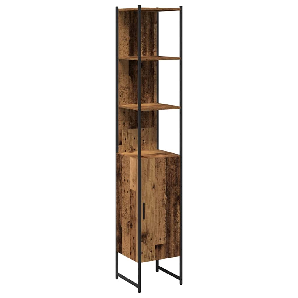 Badezimmermöbel Set mit Regal 4 pcs Altholz Holzwerkstoff