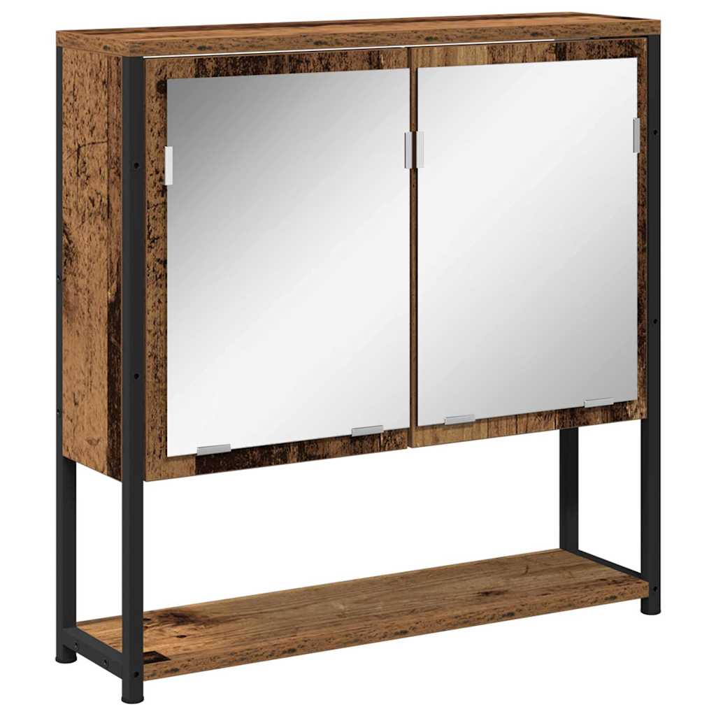 Badezimmermöbel-Set mit Regal 4 pcs Altholz Holzwerkstoff