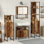 Badezimmermöbel Set mit Regal 4 pcs Altholz Holzwerkstoff