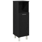 Badezimmermöbel-Set mit Regal 3 pcs Schwarz 30 x 30 x 99,5 cm