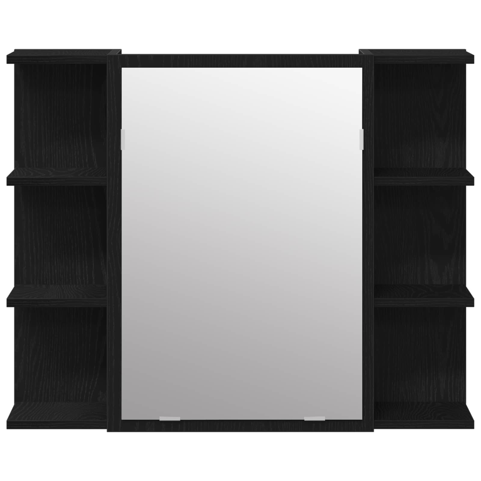 Badezimmermöbel-Set mit Regal 3 pcs Schwarz 30 x 30 x 99,5 cm
