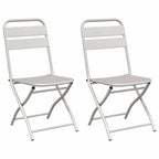 Gartenklappstuhl 2 pcs Beige 42 x 52 x 82 cm