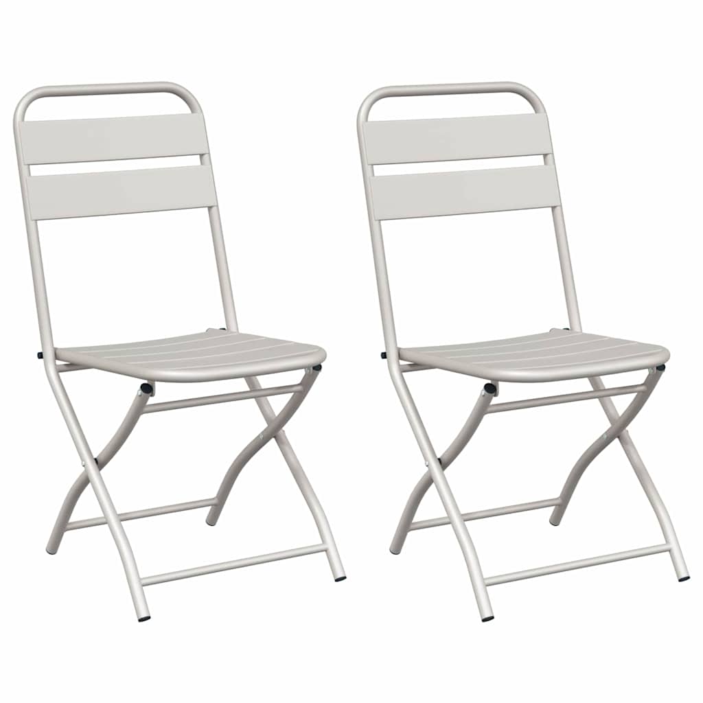 Gartenklappstuhl 2 pcs Beige 42 x 52 x 82 cm