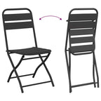 Gartenklappstuhl 2 pcs Anthrazit 42 x 52 x 82 cm