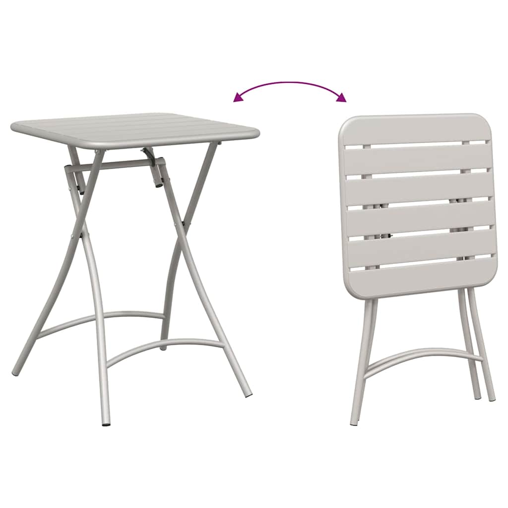 Bistrotisch Beige 55 x 55 x 72,5 cm Pulverbeschichteter Stahl