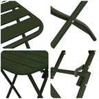 Bistrogarnitur 3 pcs Grün Stahl