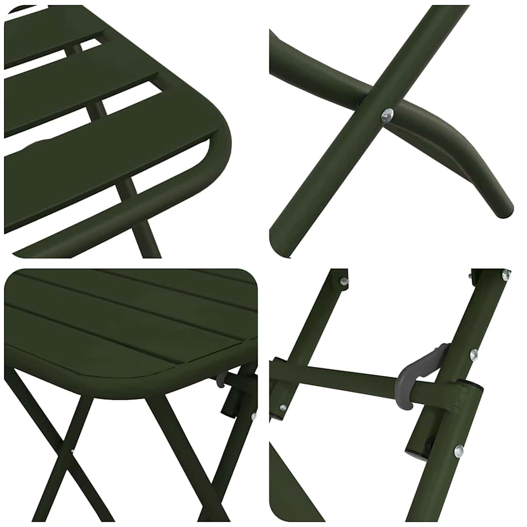 Bistrogarnitur 3 pcs Grün Stahl