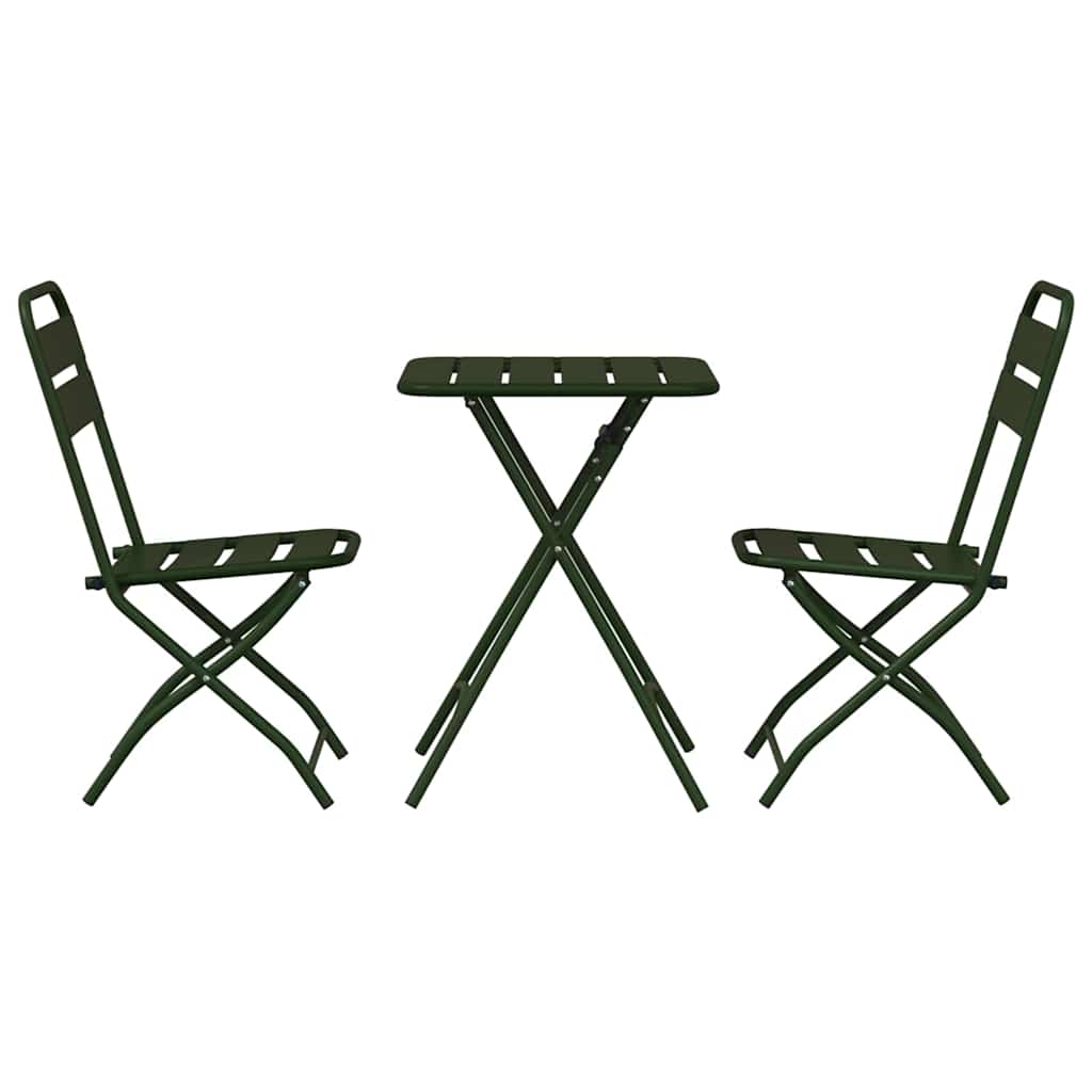Bistrogarnitur 3 pcs Grün Stahl