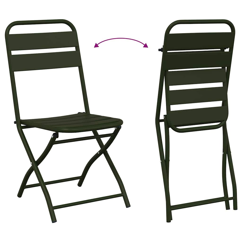 Bistrogarnitur 3 pcs Grün Stahl