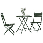 Bistrogarnitur 3 pcs Grün Stahl