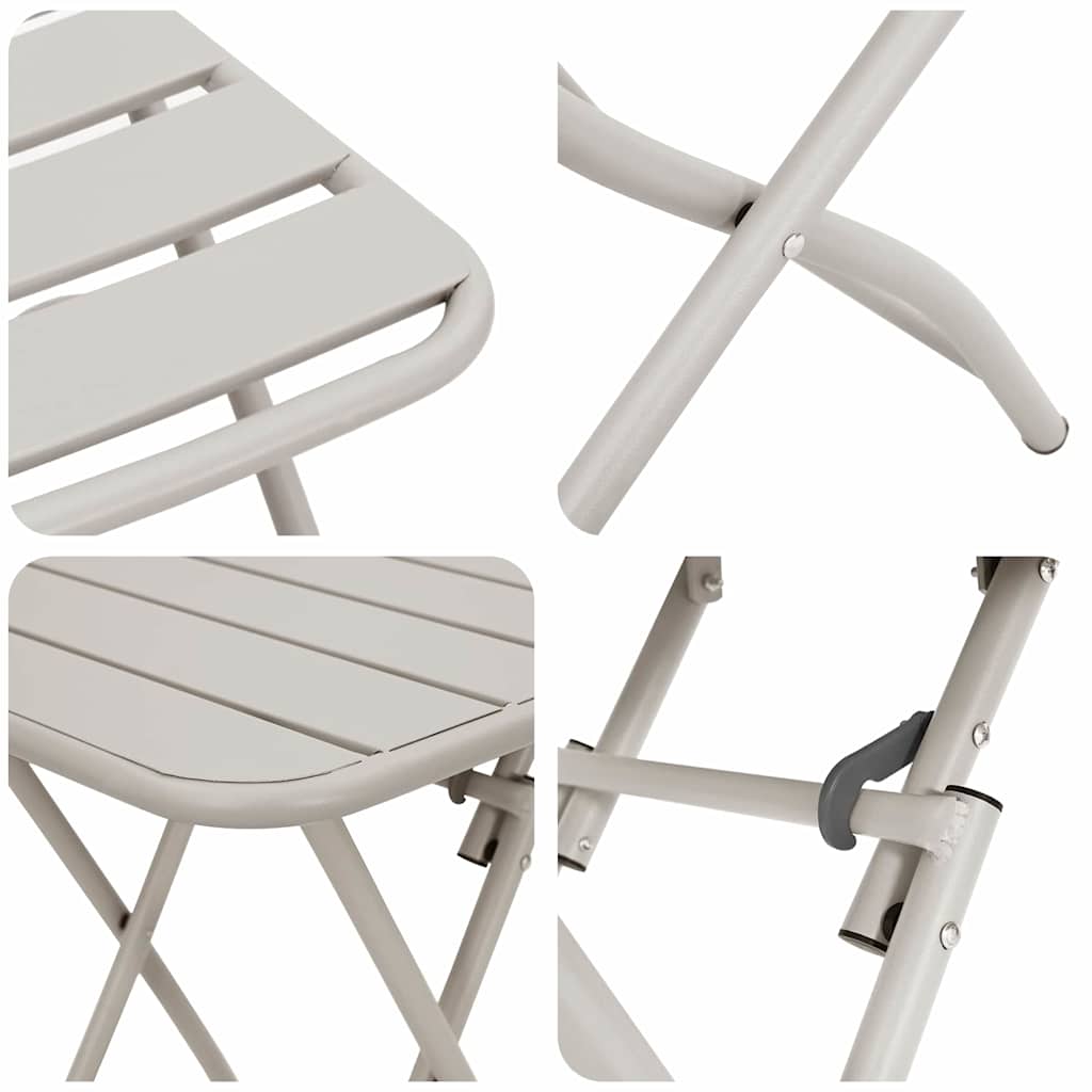 Bistrogarnitur 3 pcs Beige Stahl