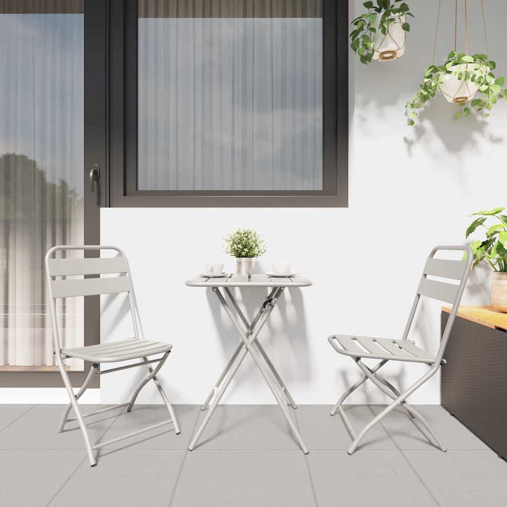 Bistrogarnitur 3 pcs Beige Stahl