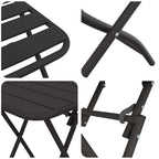 Bistrogarnitur 3 pcs Anthrazit Stahl