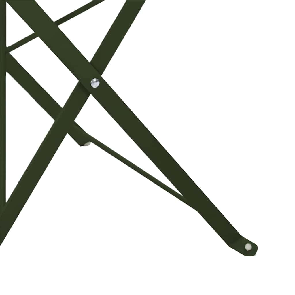 Gartenklappstuhl 2 pcs Grün 42 x 46 x 82cm Metall