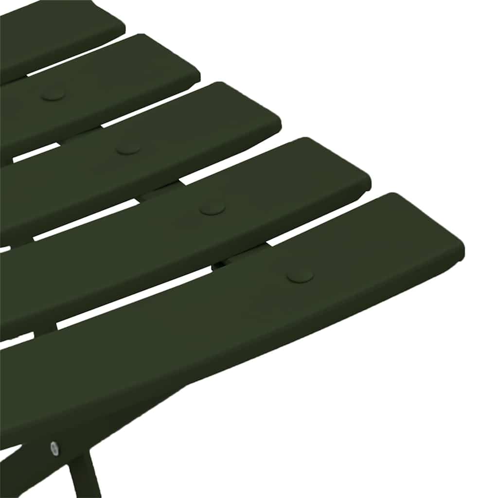 Gartenklappstuhl 2 pcs Grün 42 x 46 x 82cm Metall