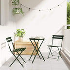 Gartenklappstuhl 2 pcs Grün 42 x 46 x 82cm Metall