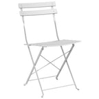 Gartenklappstuhl 2 pcs Weiß 42 x 46 x 82cm Metall