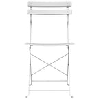 Gartenklappstuhl 2 pcs Weiß 42 x 46 x 82cm Metall