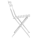 Gartenklappstuhl 2 pcs Weiß 42 x 46 x 82cm Metall