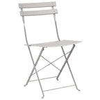 Gartenklappstuhl 2 pcs Beige 42 x 46 x 82cm Metall