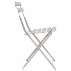 Gartenklappstuhl 2 pcs Beige 42 x 46 x 82cm Metall