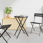 Bistrotisch Anthrazit Ø 50 x 71 cm Pulverbeschichteter Stahl