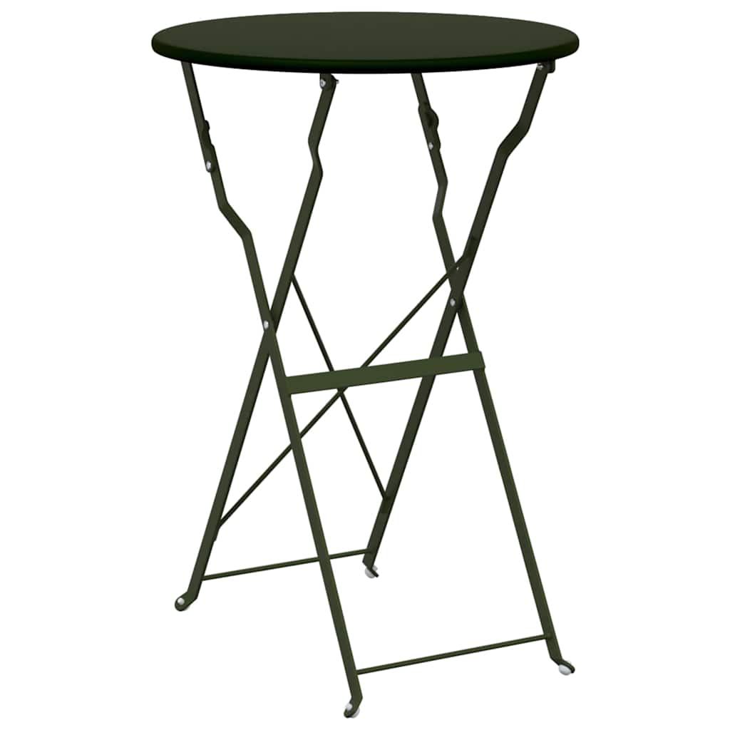 Klapp Bistro Set 3 pcs Wald Stahl