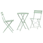 Klapp Bistro Set 3 pcs Meerschaumgrün Stahl