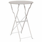 Klapp Bistro Set 3 pcs Beige Stahl