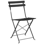 Klapp Bistro Set 3 pcs Anthrazit Stahl