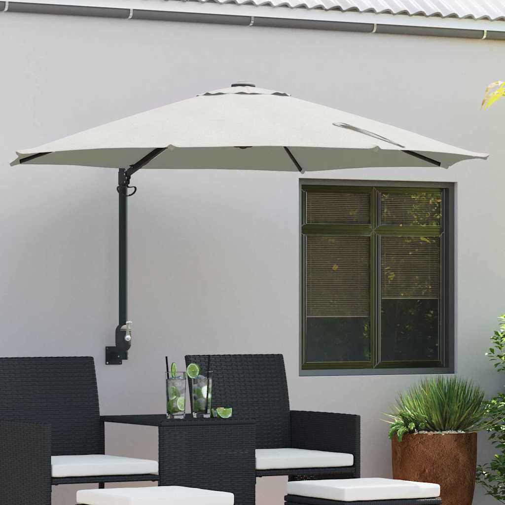 Garten-Sonnenschirm Sand 248 x 248 x 148 cm Polyester und Stahl
