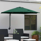 Garten-Sonnenschirm Grün 248 x 248 x 148 cm Polyester und Stahl