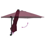 Garten-Sonnenschirm Bordeauxrot 248 x 248 x 148 cm