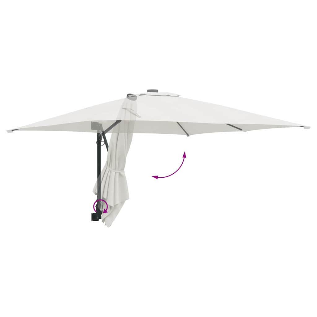 Garten-Sonnenschirm Sand 248,5 x 247,5 x 160 cm