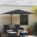 Garten-Sonnenschirm Schwarz 248,5 x 247,5 x 160 cm