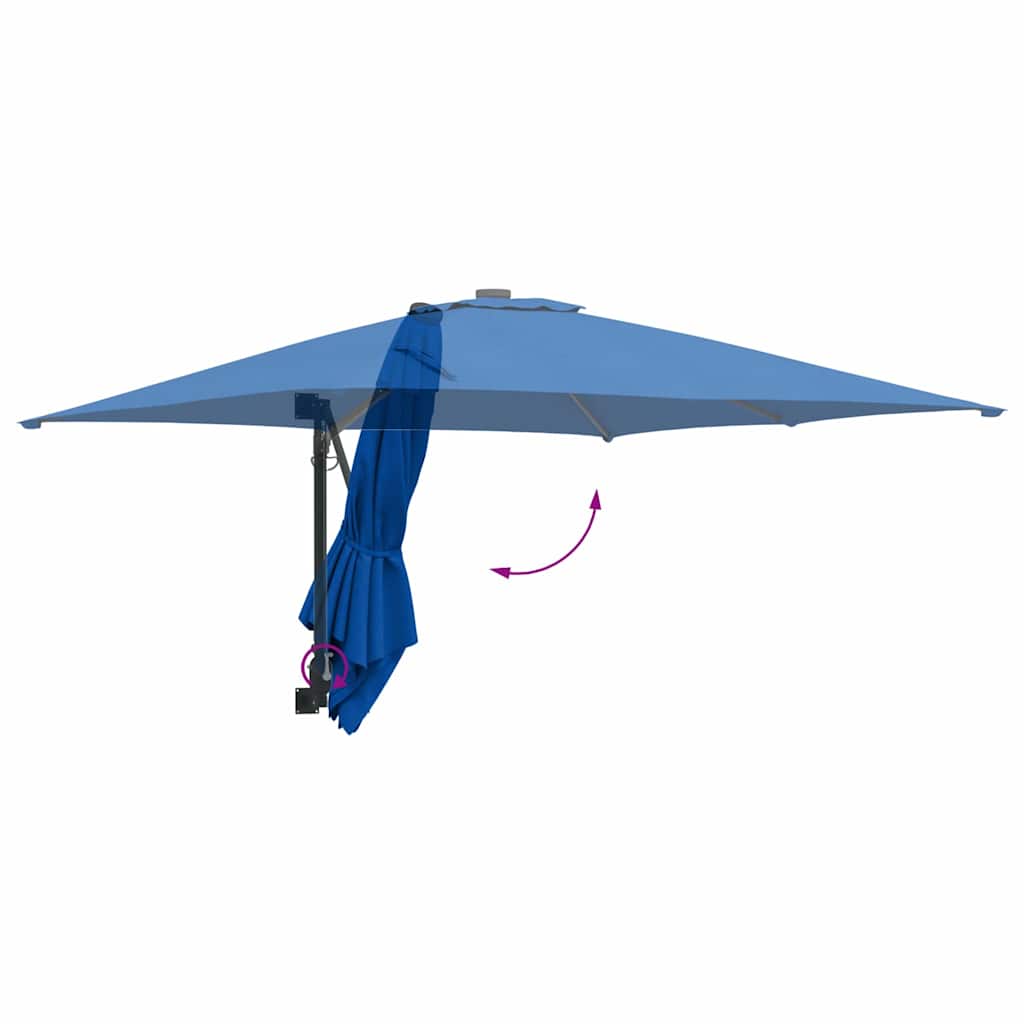 Garten-Sonnenschirm Azurblau 248,5 x 247,5 x 160 cm