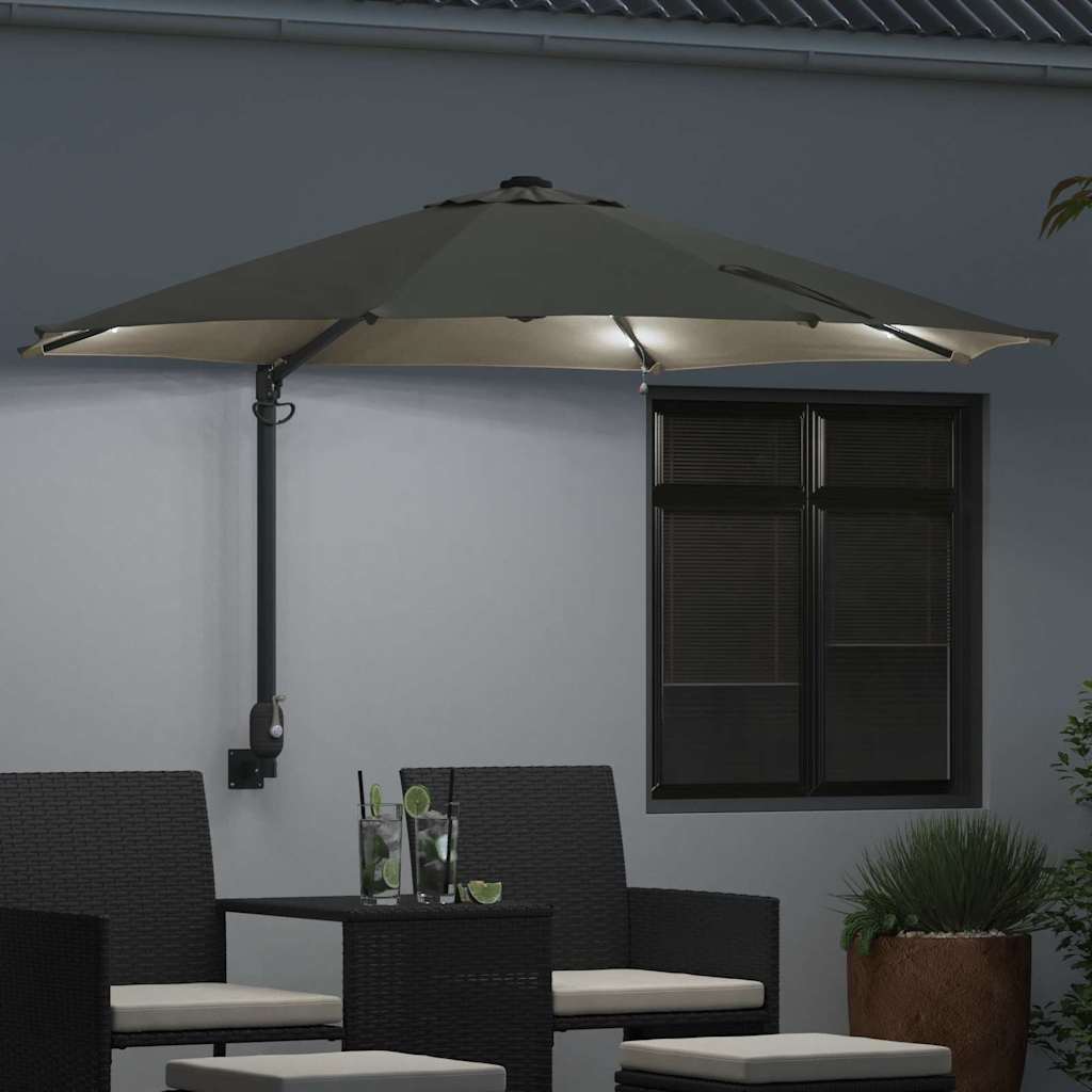 Garten-Sonnenschirm Sand 248 x 248 x 148 cm Polyester und Stahl