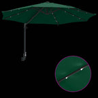 Garten-Sonnenschirm Grün 248 x 248 x 148 cm Polyester und Stahl