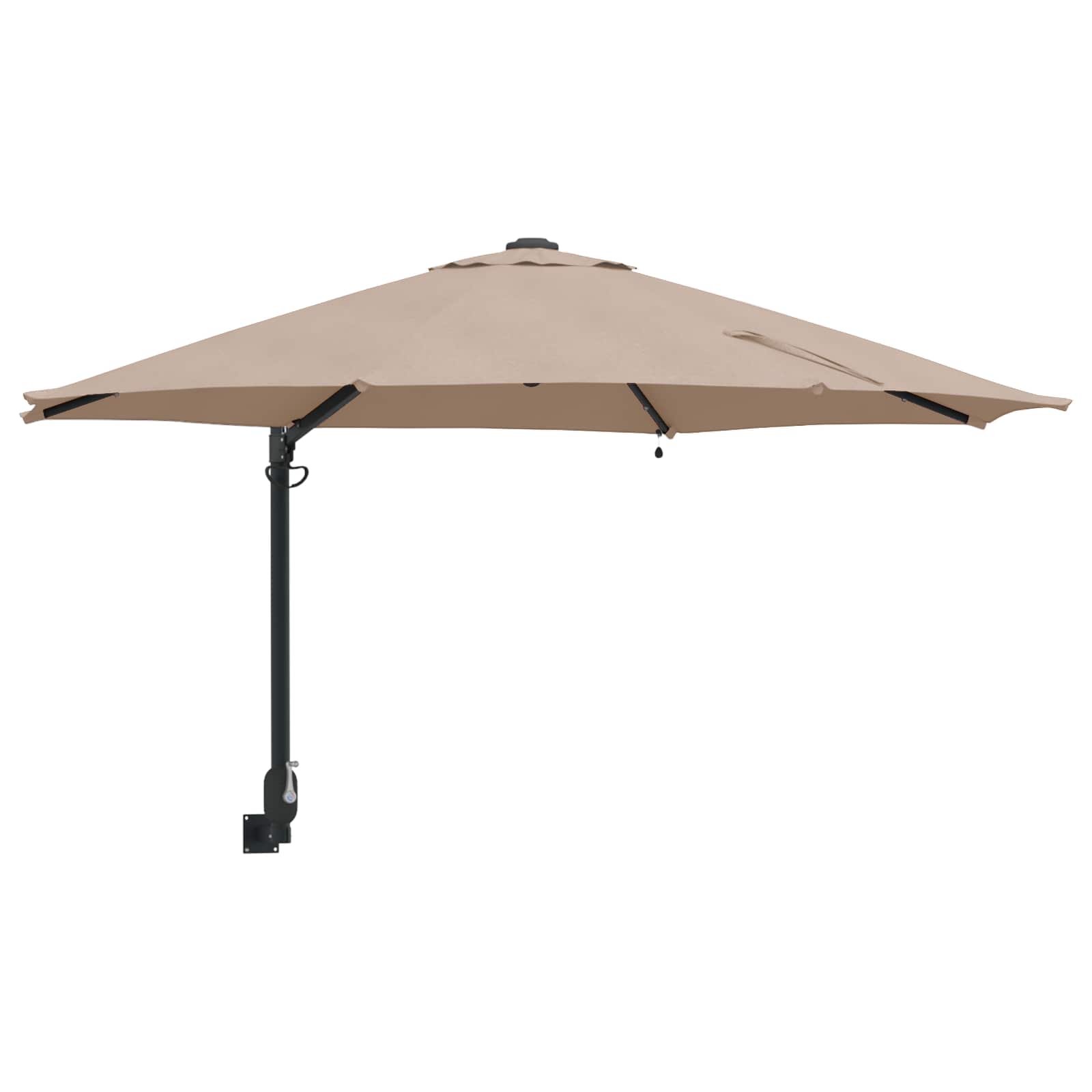 Garten-Sonnenschirm Taupe 248 x 248 x 148 cm