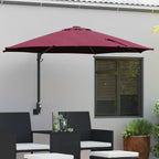 Garten-Sonnenschirm Bordeauxrot 248 x 248 x 148 cm