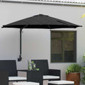 Garten-Sonnenschirm Schwarz 248 x 248 x 148 cm