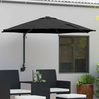 Garten-Sonnenschirm Schwarz 248 x 248 x 148 cm