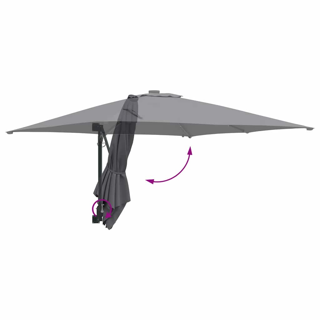 Garten-Sonnenschirm Anthrazit 248,5 x 247,5 x 160 cm