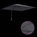 Garten-Sonnenschirm Anthrazit 248,5 x 247,5 x 160 cm